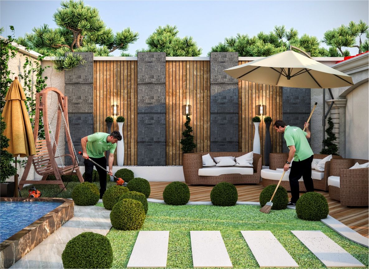 Sajid Fazal Landscaping team at work